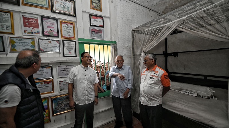 Calon presiden nomor urut 1 Anies Baswedan mengunjung Rumah Sejarah Djiauw Kie Siong (Rengasdengklok). (Foto: Ist)
