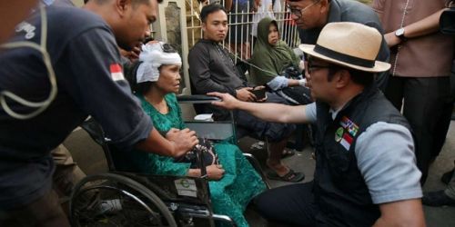 Gubernur Jabar Ridwan Kamil turun ke Cianjur memaksimalkan bantuan untuk korban gem bumi/Repro
