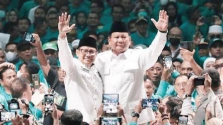 Ketum PKB Muhaimin Iskandar dengan Ketum Gerindra Prabowo Subianto membangun koalisi untuk Pilpres 2024/Net