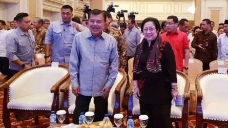 Jusuf Kalla dan Megawati dalam satu pertemua. (Foto: Medsos)